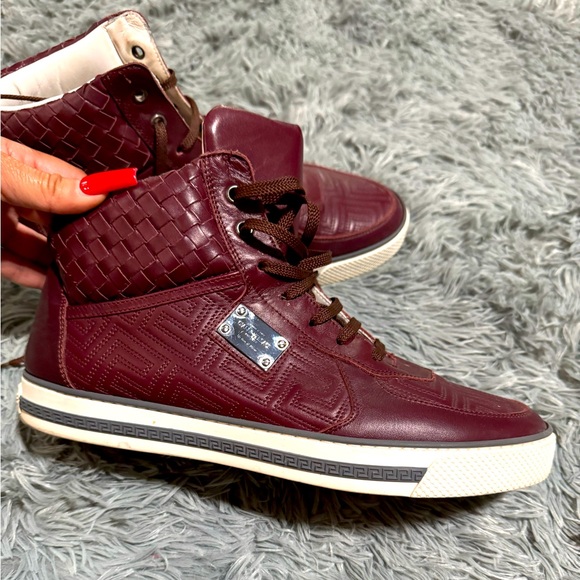 Versace Burgundy Sneakers size 41.5 - Picture 1 of 6
